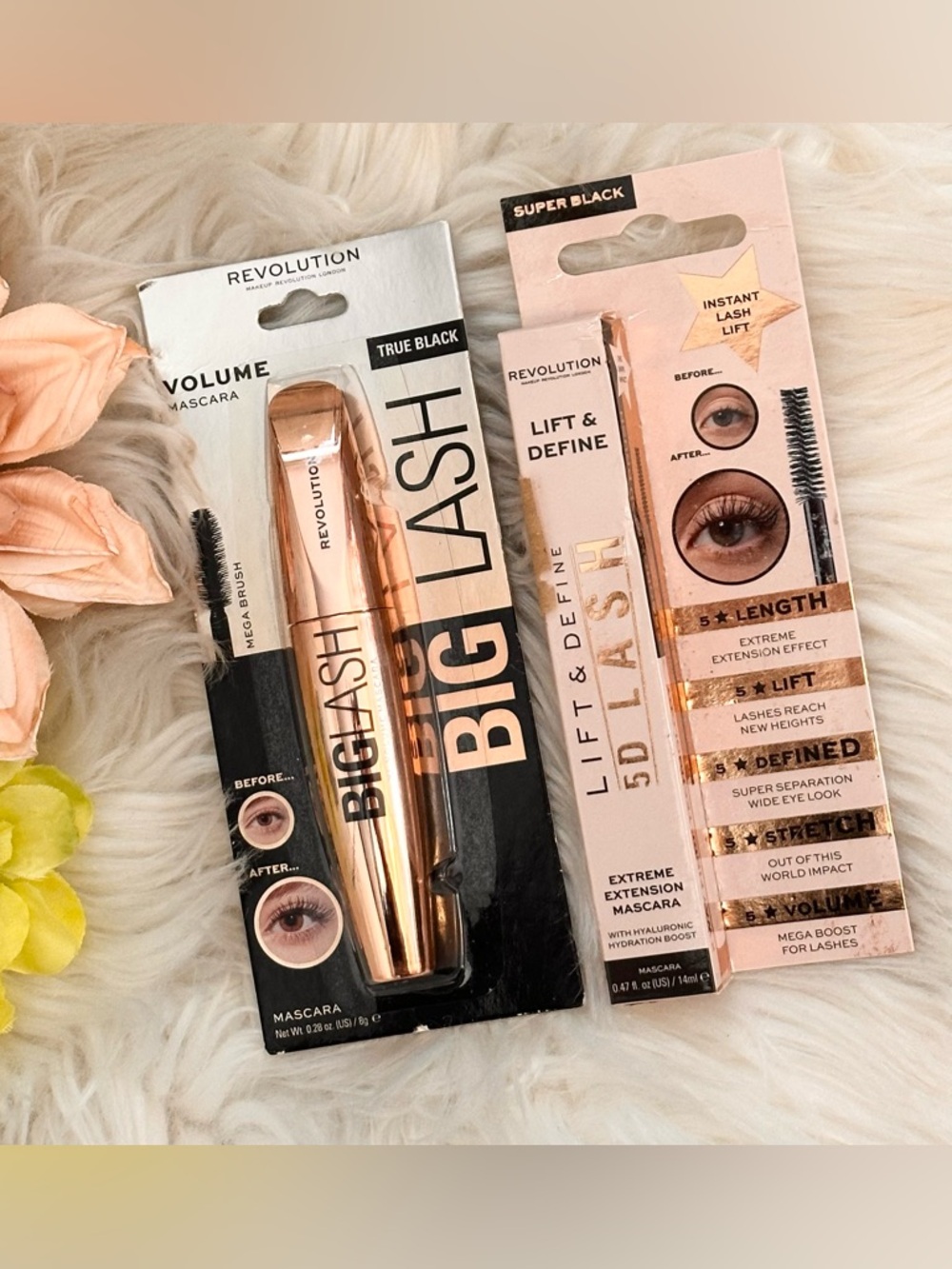 Revolution Big Lash Volume Lift/Define 5D Extreme Extension Mascaras ($32) NEW!